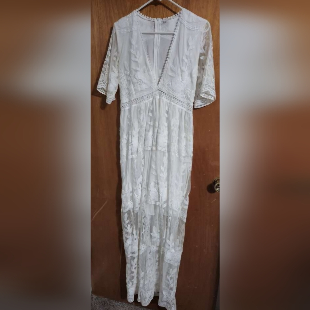 White lace dress size large